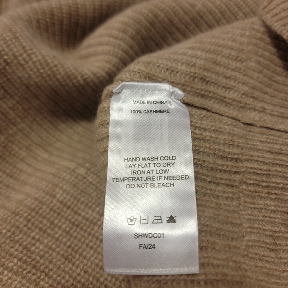 NWT Quince Oversized Cocoon Boyfriend 100% Cashmere Cardigan, Oatmeal S - Picture 7 of 9